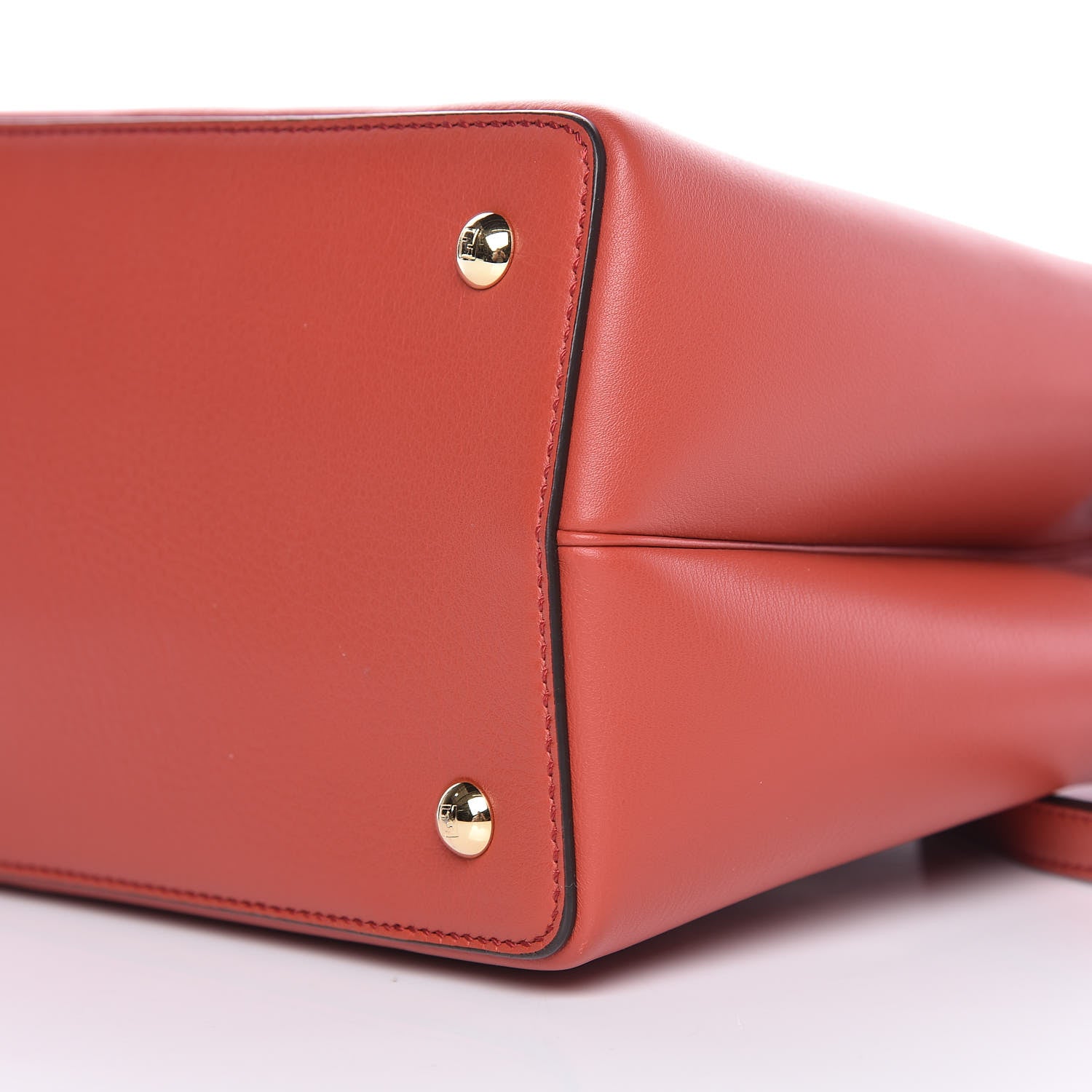 Fendi Vitello Dolce Century Petite 2Jours Tote Bloody Mary Turchese Pallido 10 of 10
