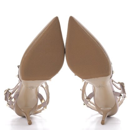 Valentino Garavani Calfskin Nappa Rockstud Ankle Strap 65mm Pumps 41.5 Alpaca Poudre 5 of 16