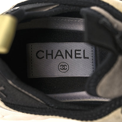 Chanel Suede Calfskin Mixed Fibers CC Sneakers 37 Beige 7 of 11
