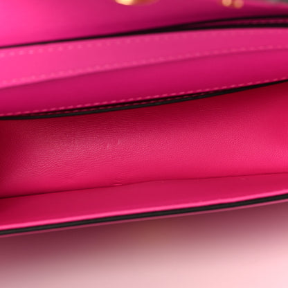 Valentino Garavani Calfskin Lacquer Monochrome Vlogo Mini Loco Crossbody Bag Pink PP 5 of 9