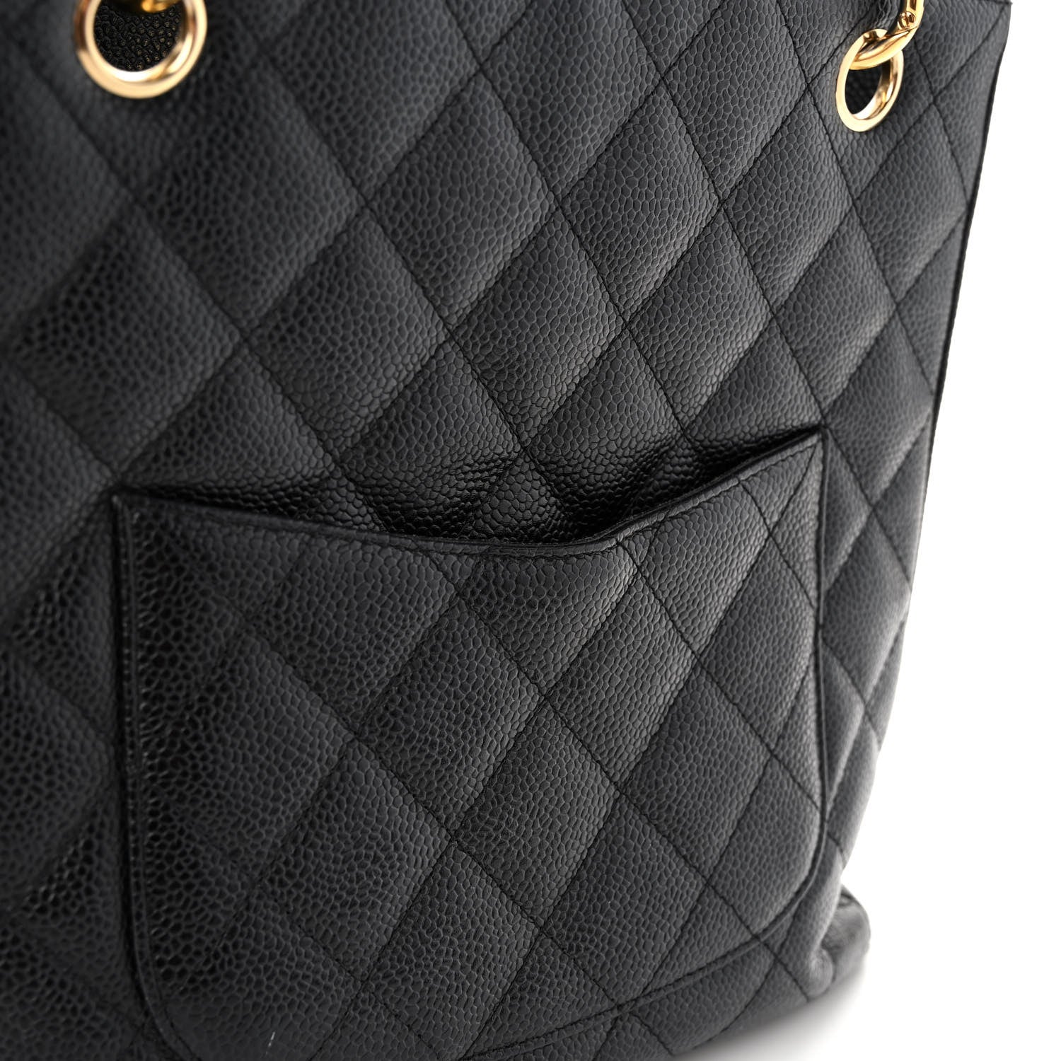 Chanel Caviar Quilted Petit Shopping Tote PST Black 9 of 9