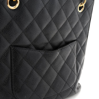 Chanel Caviar Quilted Petit Shopping Tote PST Black 9 of 9