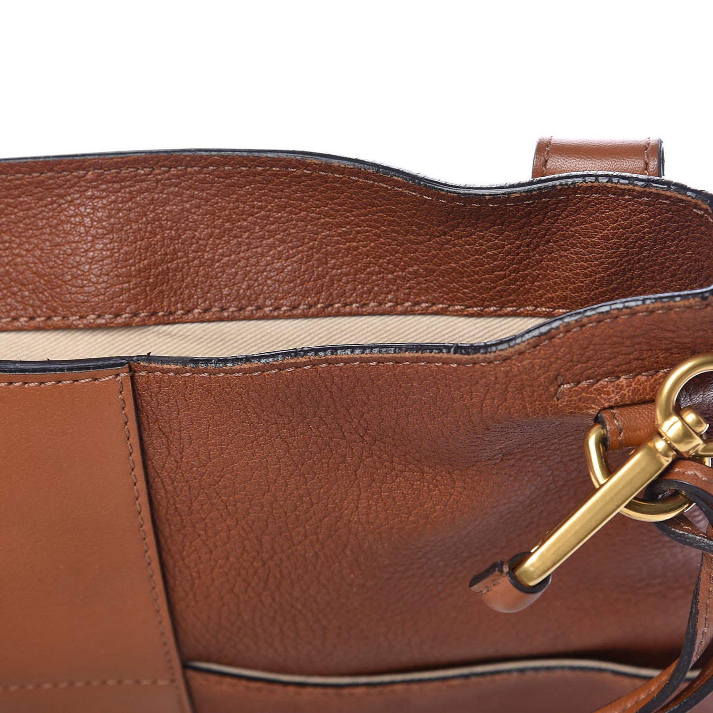 Grained Lambskin Medium Lexa Shoulder Bag Caramel