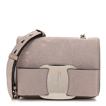 Salvatore Ferragamo Rainbow Glitter Mini Vara Bow Crossbody Bag Light Pink 1 of 11