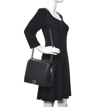 Chanel Calfskin Quilted Large Boy Flap Black 2 of 20