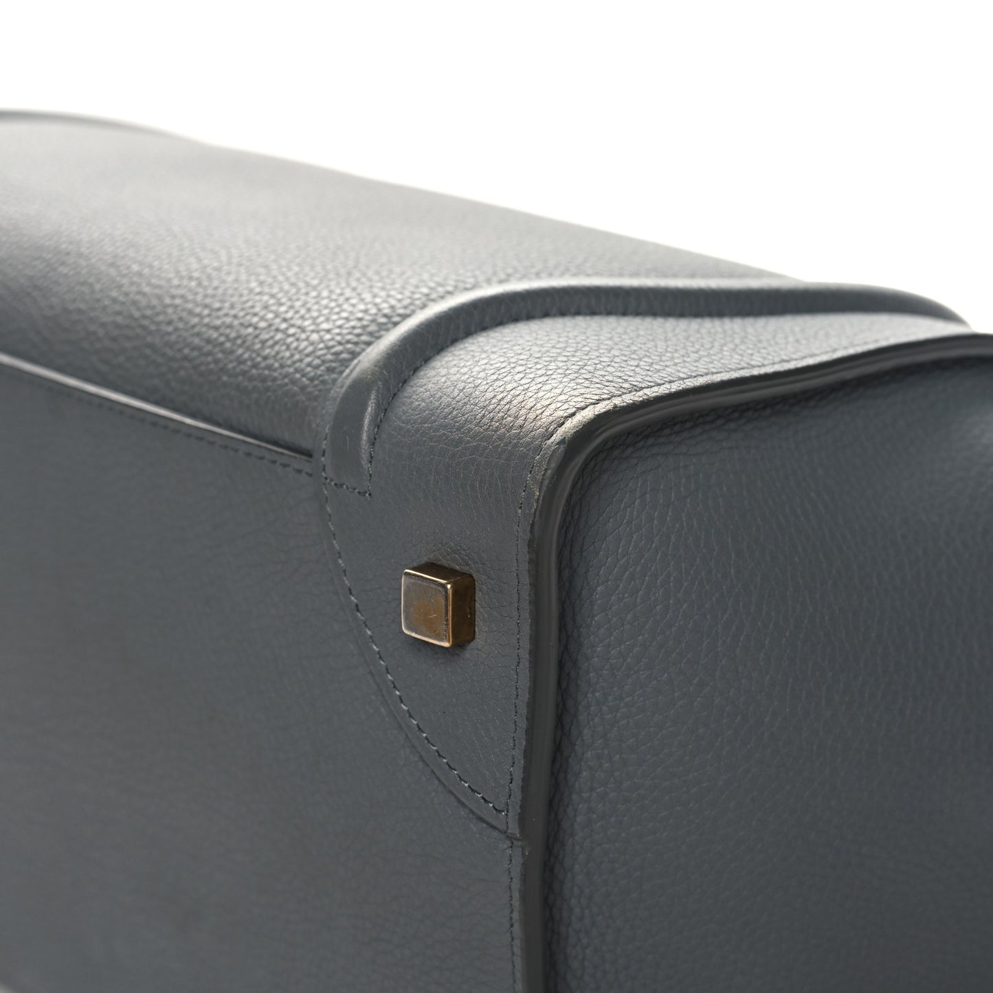 Drummed Calfskin Mini Luggage Kohl