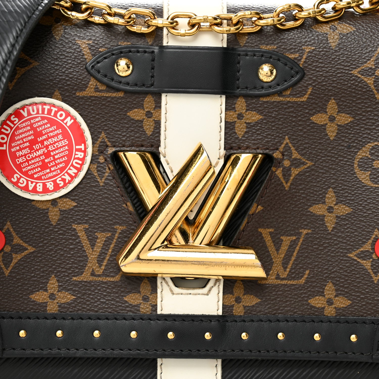 Louis Vuitton Epi Monogram Complice Trunks and Bags Twist Shoulder Bag MM Black 7 of 10