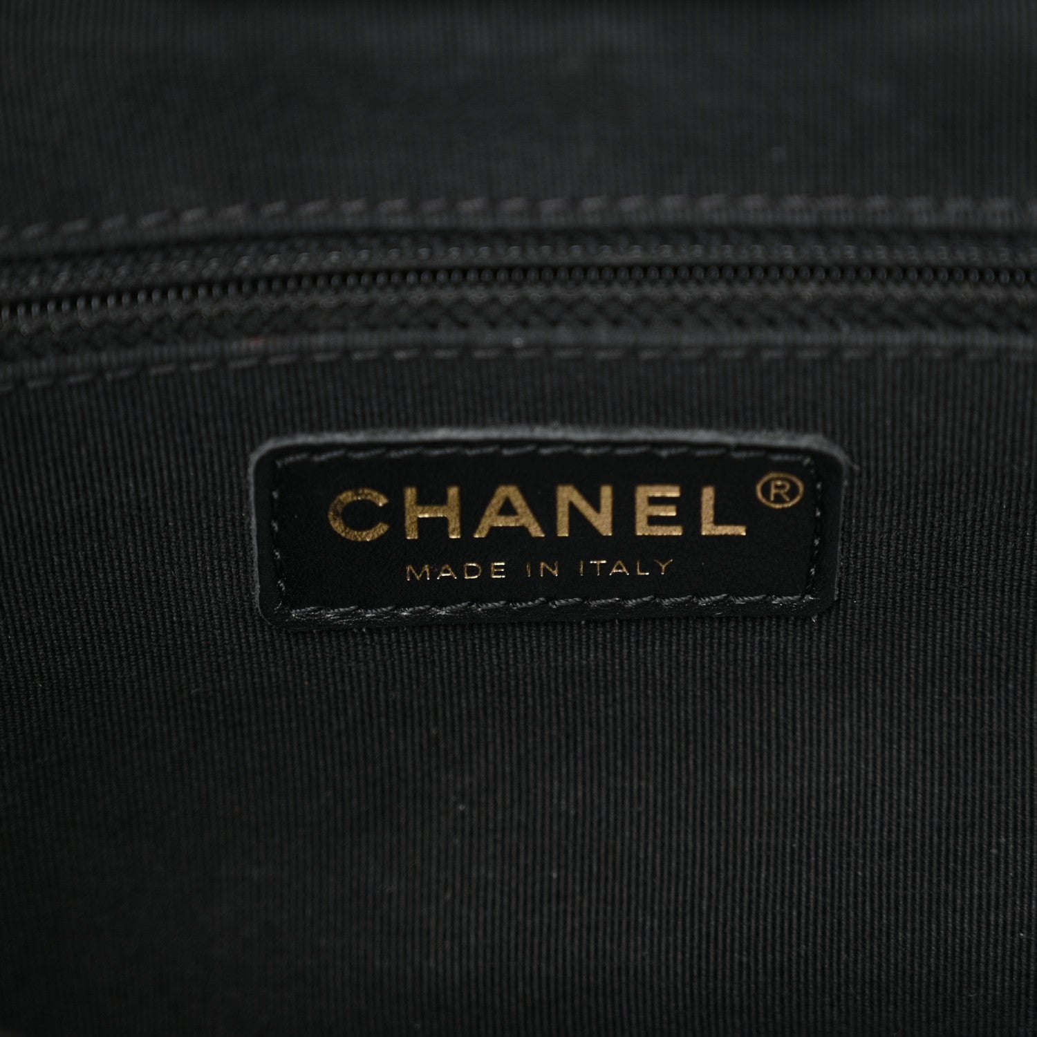 Chanel Calfskin Quilted Chain Lines Shopping Tote Black 6 of 12