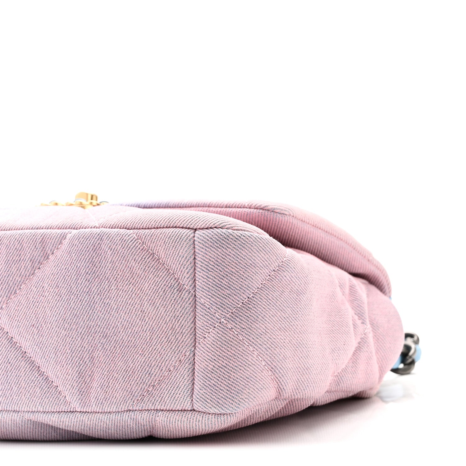 Chanel Denim Quilted Medium Chanel 19 Flap Blue Pink 10 of 10