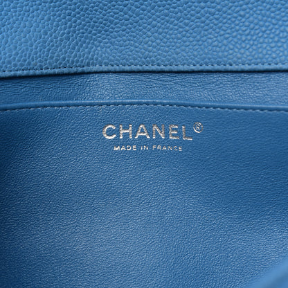 Chanel Iridescent Caviar Quilted Clutch With Chain Flap Blue 6 of 11