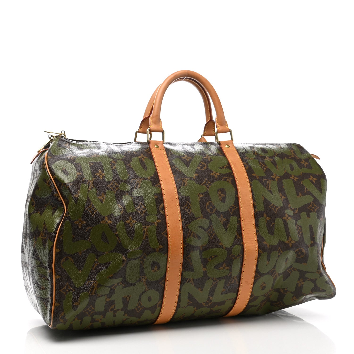 Louis Vuitton Graffiti Keepall 50 Kaki 3 of 15
