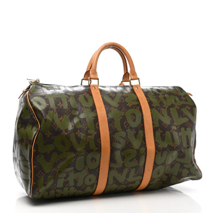 Louis Vuitton Graffiti Keepall 50 Kaki 3 of 15