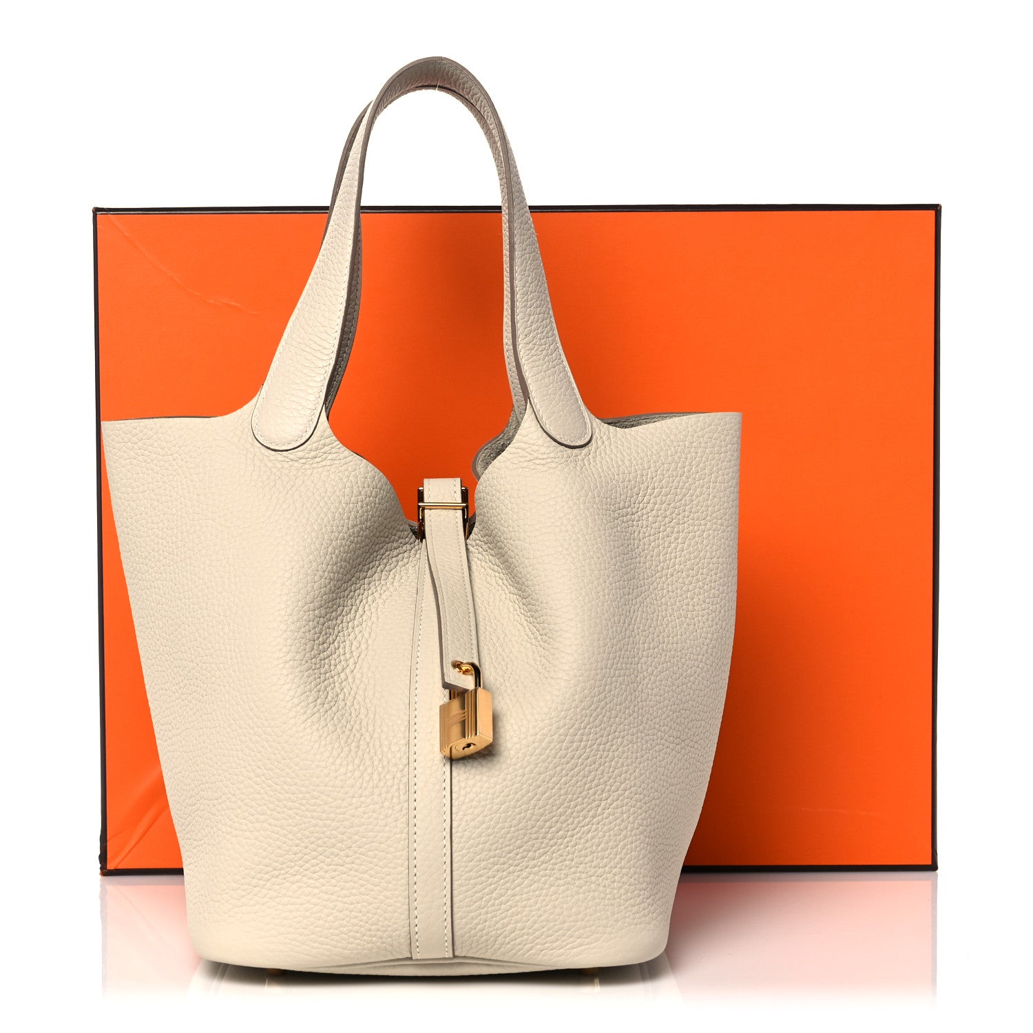Hermes Taurillon Clemence Picotin Lock 22 MM Craie 10 of 10