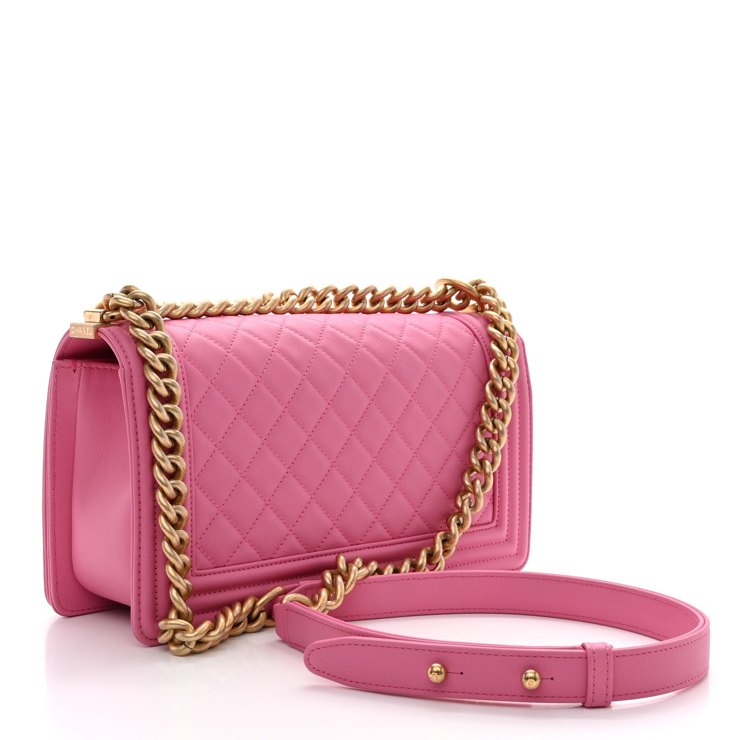 Chanel Lambskin Quilted Medium Boy Flap Pink 3 of 15