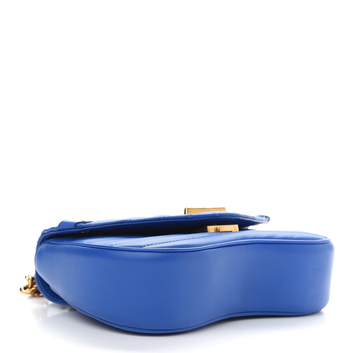 Calfskin New Wave Chain PM Blue Neon
