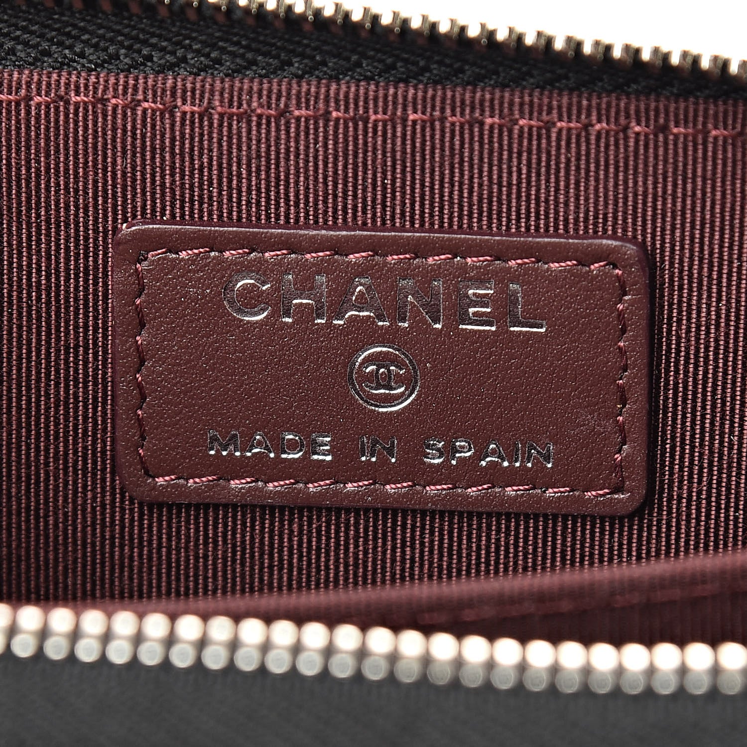 Chanel Caviar Chevron Quilted Zip Coin Purse Black 6 of 8