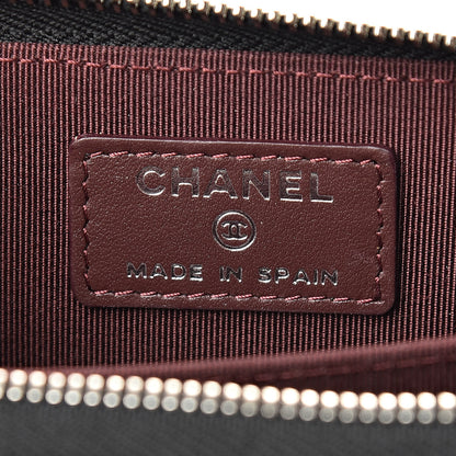 Chanel Caviar Chevron Quilted Zip Coin Purse Black 6 of 8