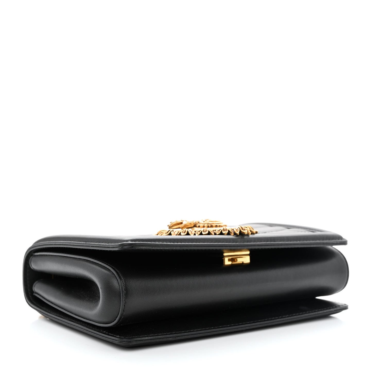Calfskin Medium Devotion Crossbody Bag Black