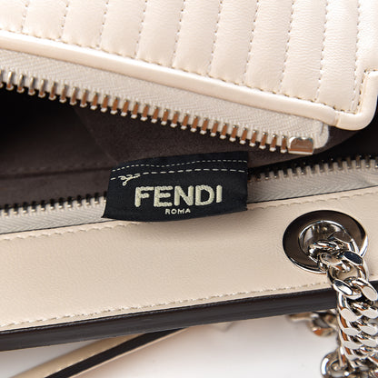 Fendi Shiny Nappa Trapuntata Small DotCom Click Chain Satchel Camelia 7 of 10