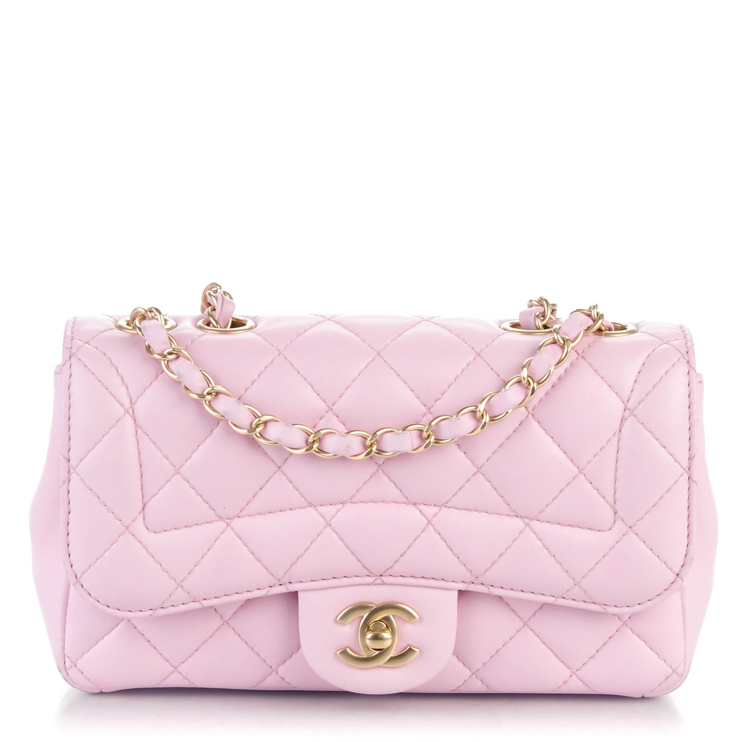Lambskin Quilted Mini Mademoiselle Chic Flap Pink