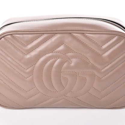 Gucci Calfskin Matelasse Small GG Marmont Chain Shoulder Bag Taupe 8 of 11