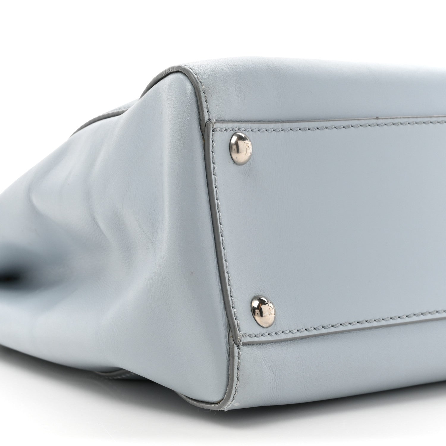 Fendi Vitello Morgan Shiny Nappa Medium Peekaboo Iconic Satchel Polvere Sunflower 10 of 20