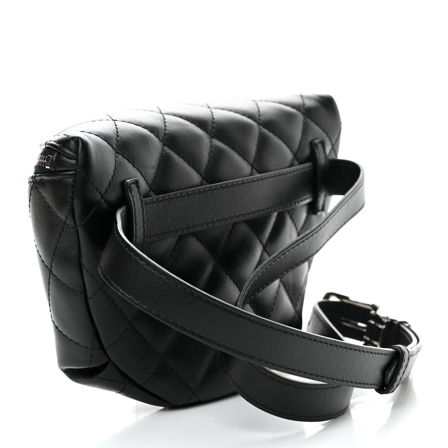 Chanel Calfskin Quilted Waist Belt Bag Black 3 of 11