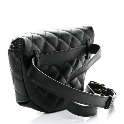 Chanel Calfskin Quilted Waist Belt Bag Black 3 of 11