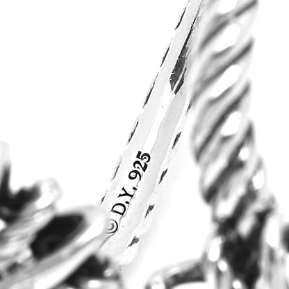 David Yurman Sterling Silver Diamond 28mm Open Starburst Ring 49 5 4 of 4