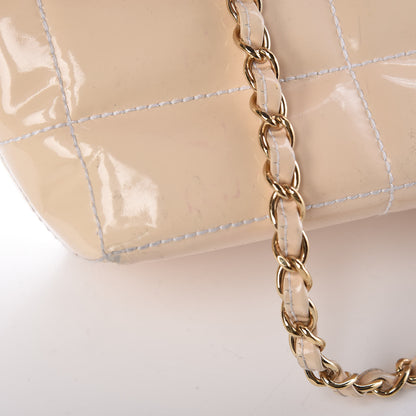 Chanel Patent Chocolate Bar East West Tote White 12 of 27
