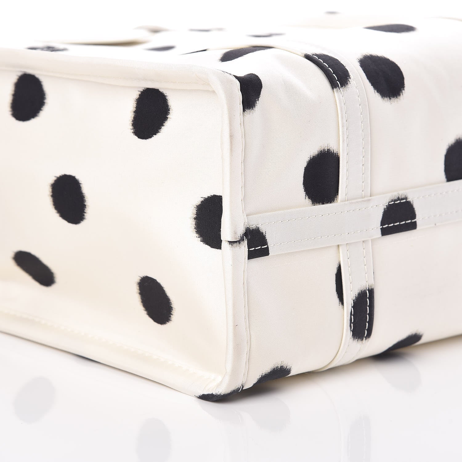 Balenciaga Silk Polka Dot S Bazar Shopper Tote White Black 6 of 10