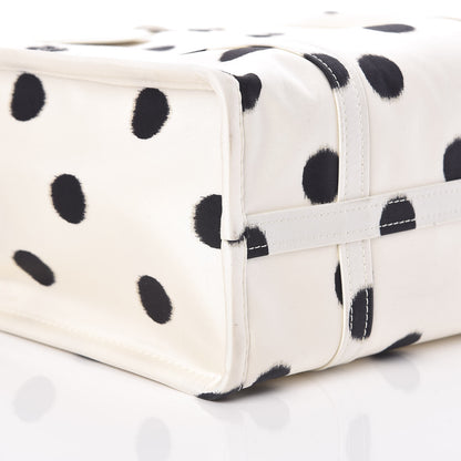 Balenciaga Silk Polka Dot S Bazar Shopper Tote White Black 6 of 10