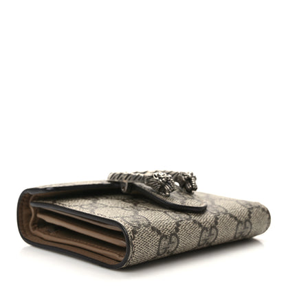 Gucci GG Supreme Monogram Dionysus Card Case Wallet Beige Taupe 4 of 6