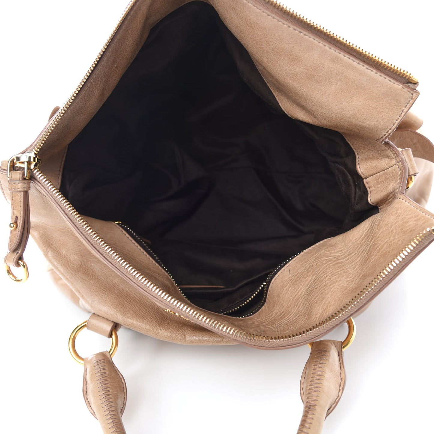 Vitello Lux Medium Bow Bag Cammeo