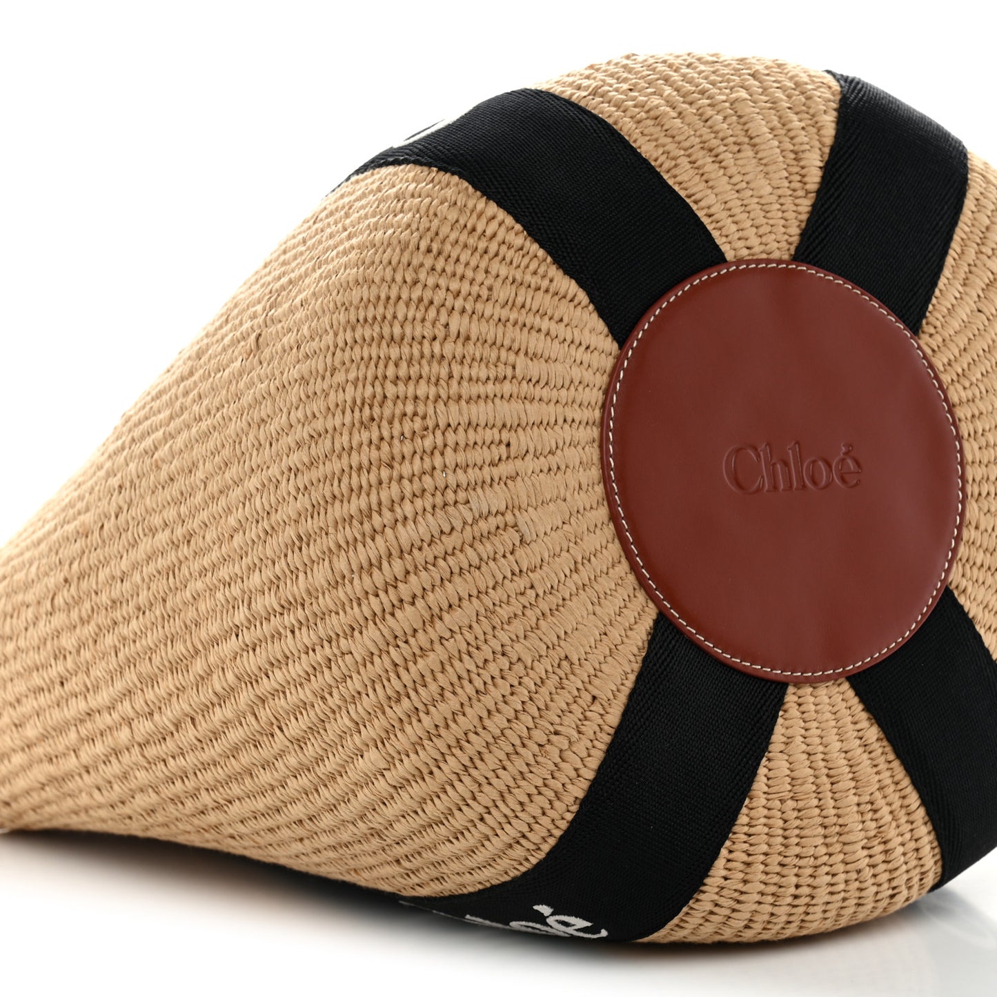 Raffia Large Woody Tote Black