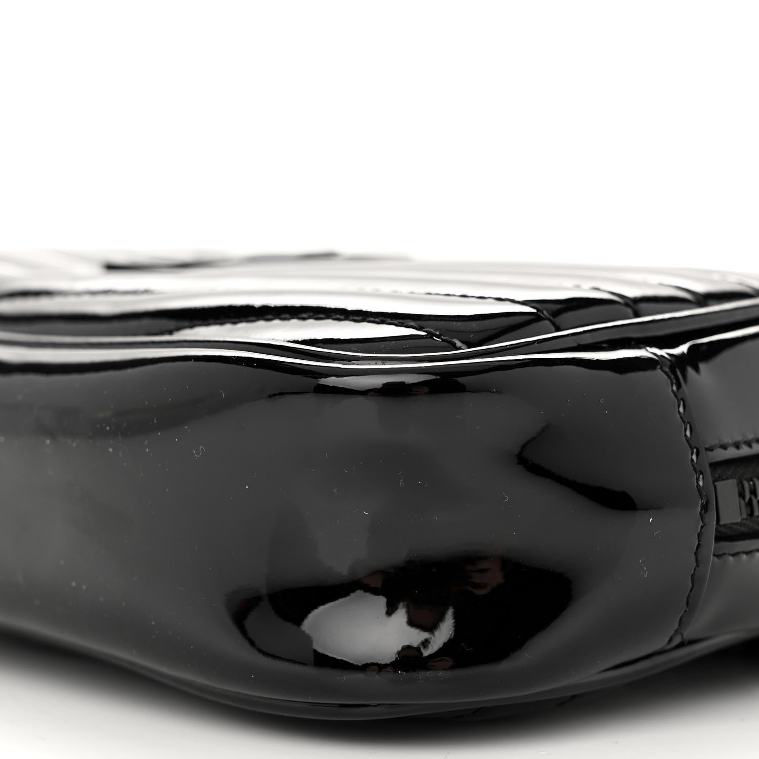 Saint Laurent Patent Calfskin Matelasse Monogram Mini Lou Camera Bag Black 10 of 11