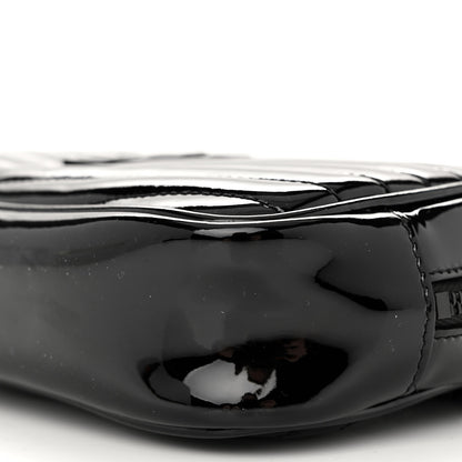 Saint Laurent Patent Calfskin Matelasse Monogram Mini Lou Camera Bag Black 10 of 11