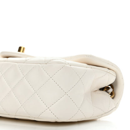 Chanel Lambskin Quilted Mini Rectangular Pearl Crush Flap White 10 of 11