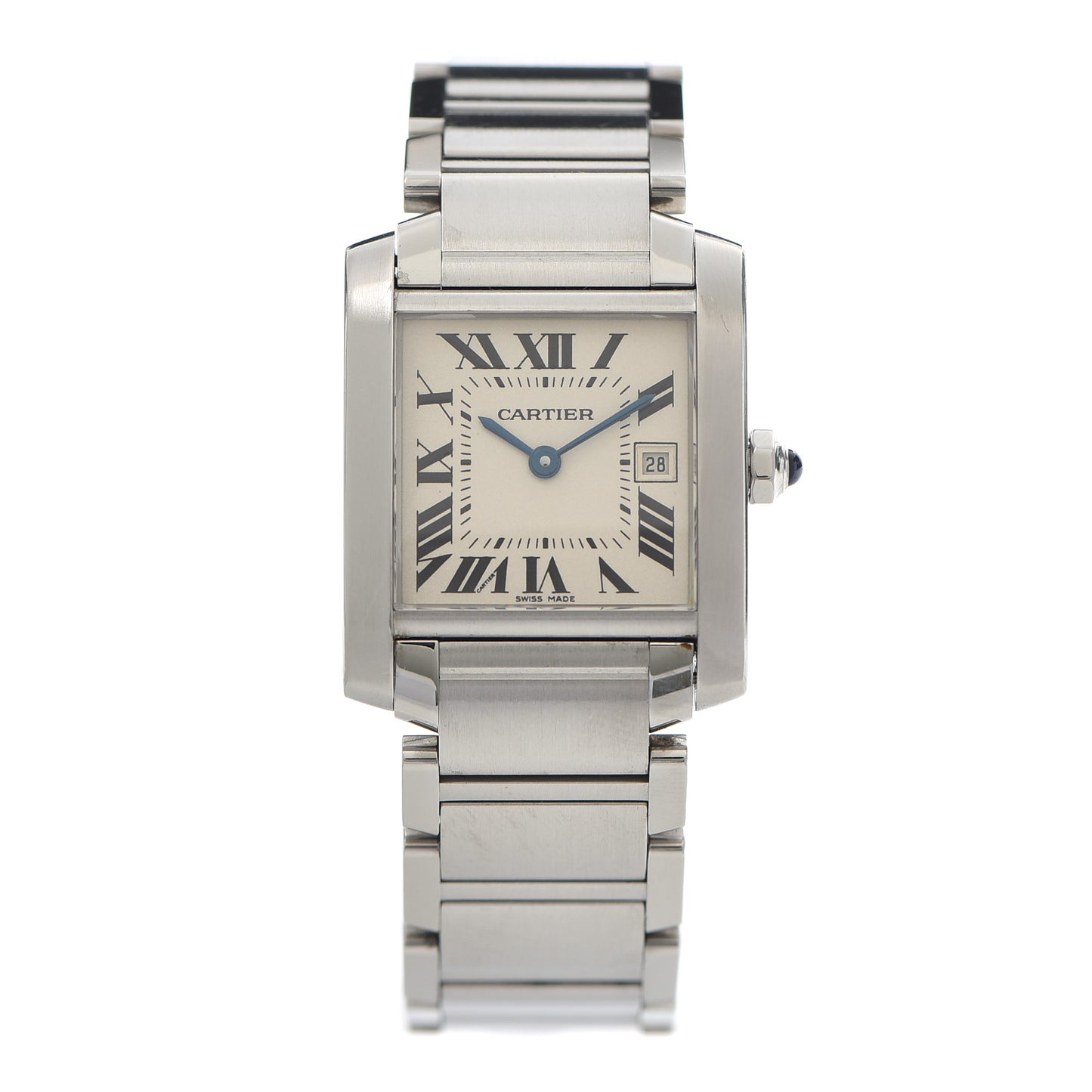 Stainless Steel 25mm Tank Francaise Quartz Watch