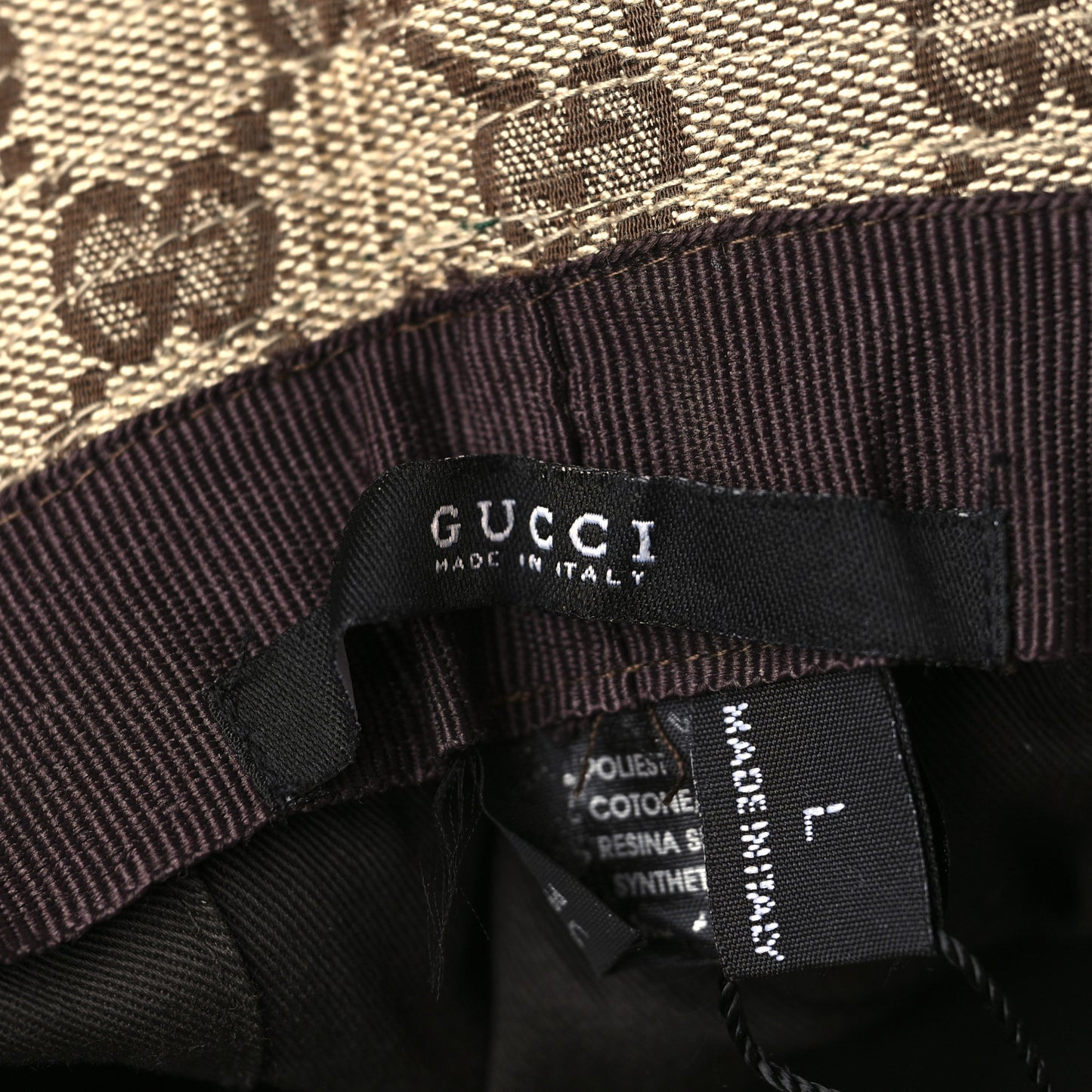 Monogram Web Bucket Hat L Brown