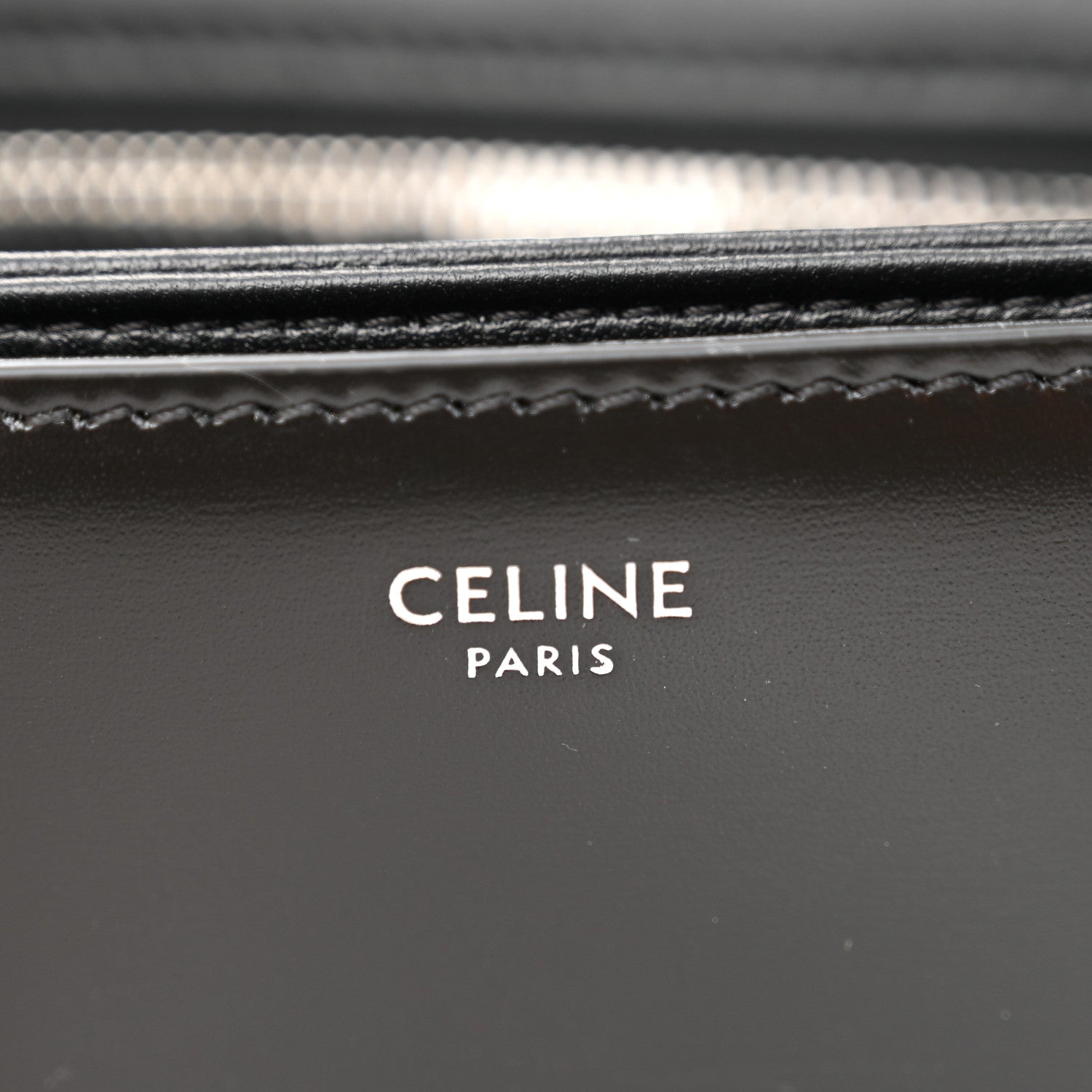 Celine Shiny Calfskin Teen Triomphe Black 6 of 13