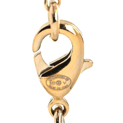 Chanel Baguette Crystal Quilted CC Pendant Necklace Gold 5 of 5