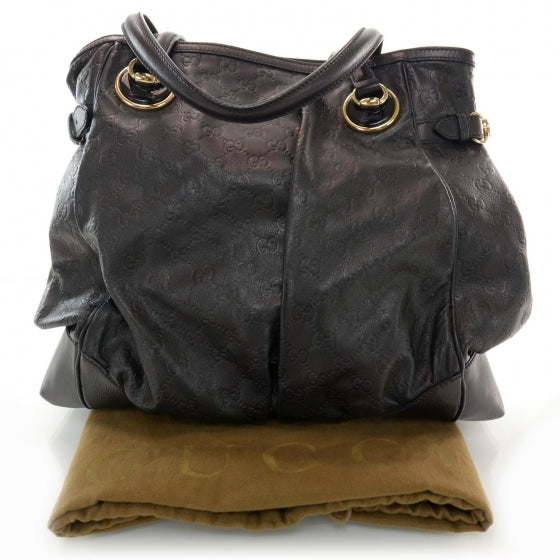 Guccissima Full Moon Tote Black