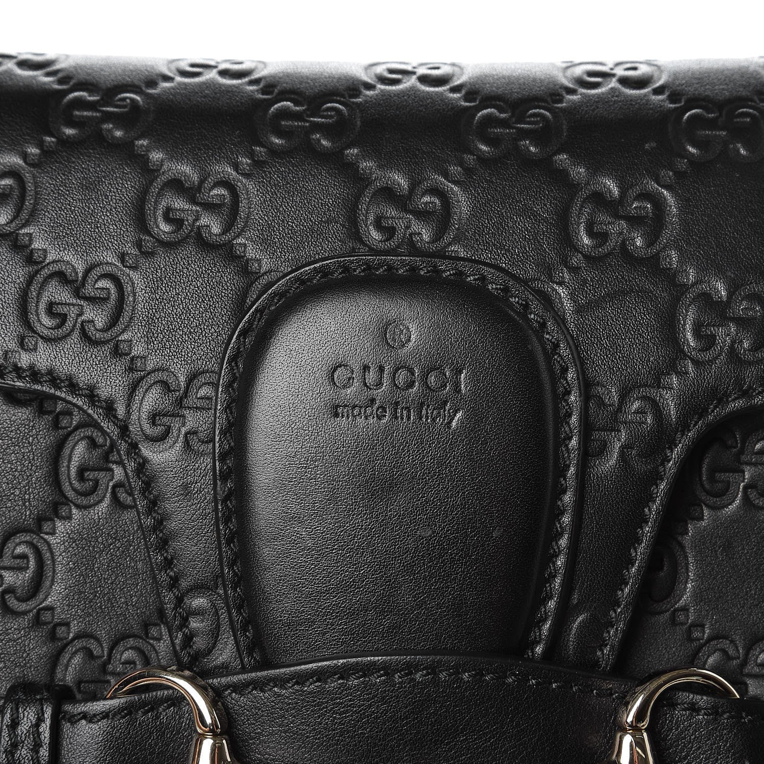 Gucci Guccissima Large Emily Chain Shoulder Bag Black 8 of 12