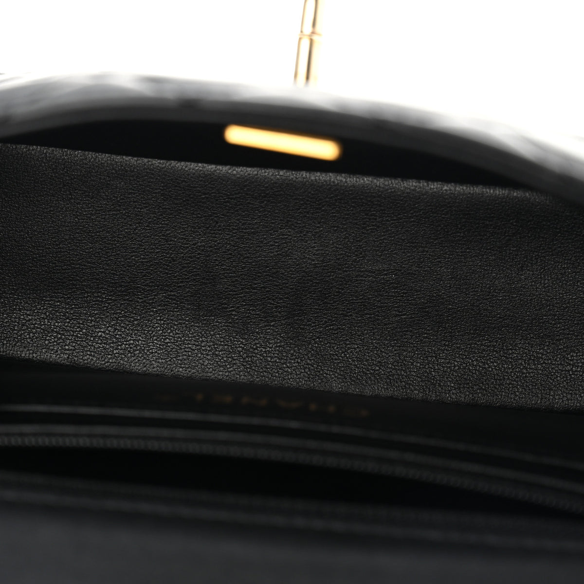 Lambskin Quilted Mini Rectangular Flap Black