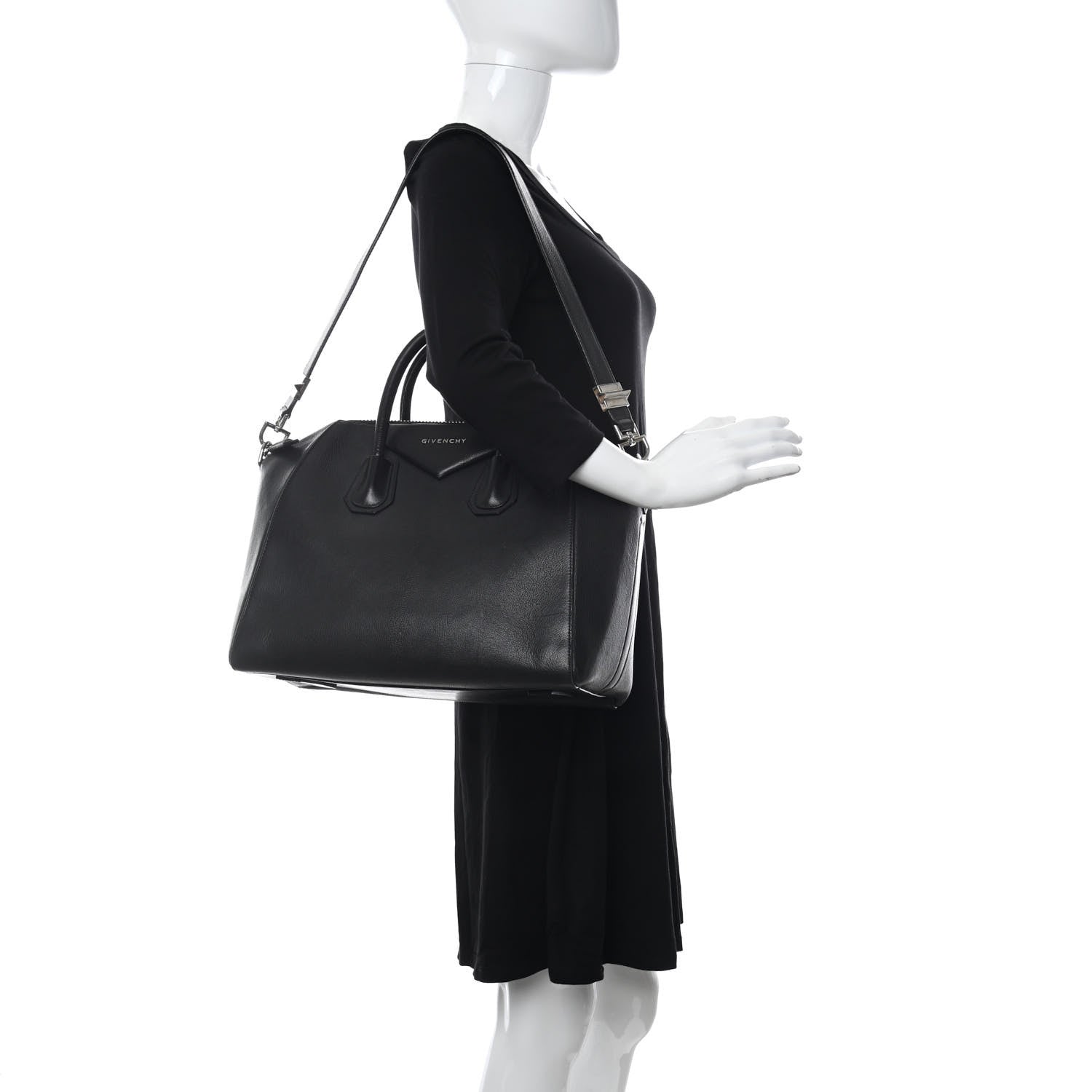 Givenchy Sugar Goatskin Medium Antigona Black 2 of 10