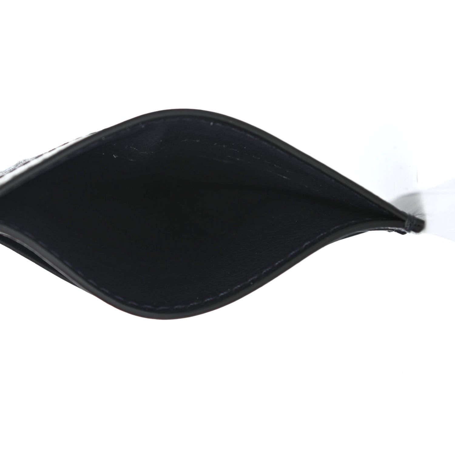 Christian Dior Calfskin Oblique Card Holder Blue 4 of 4