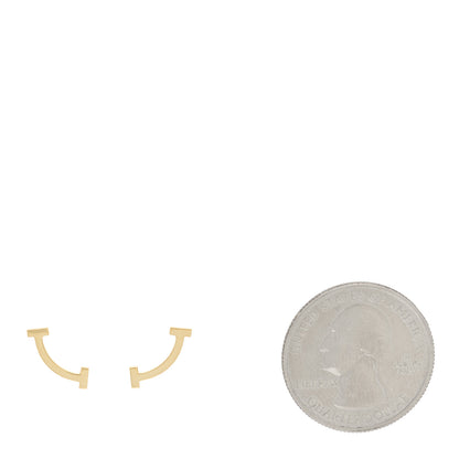 Tiffany 18K Yellow Gold T Smile Stud Earrings 2 of 5