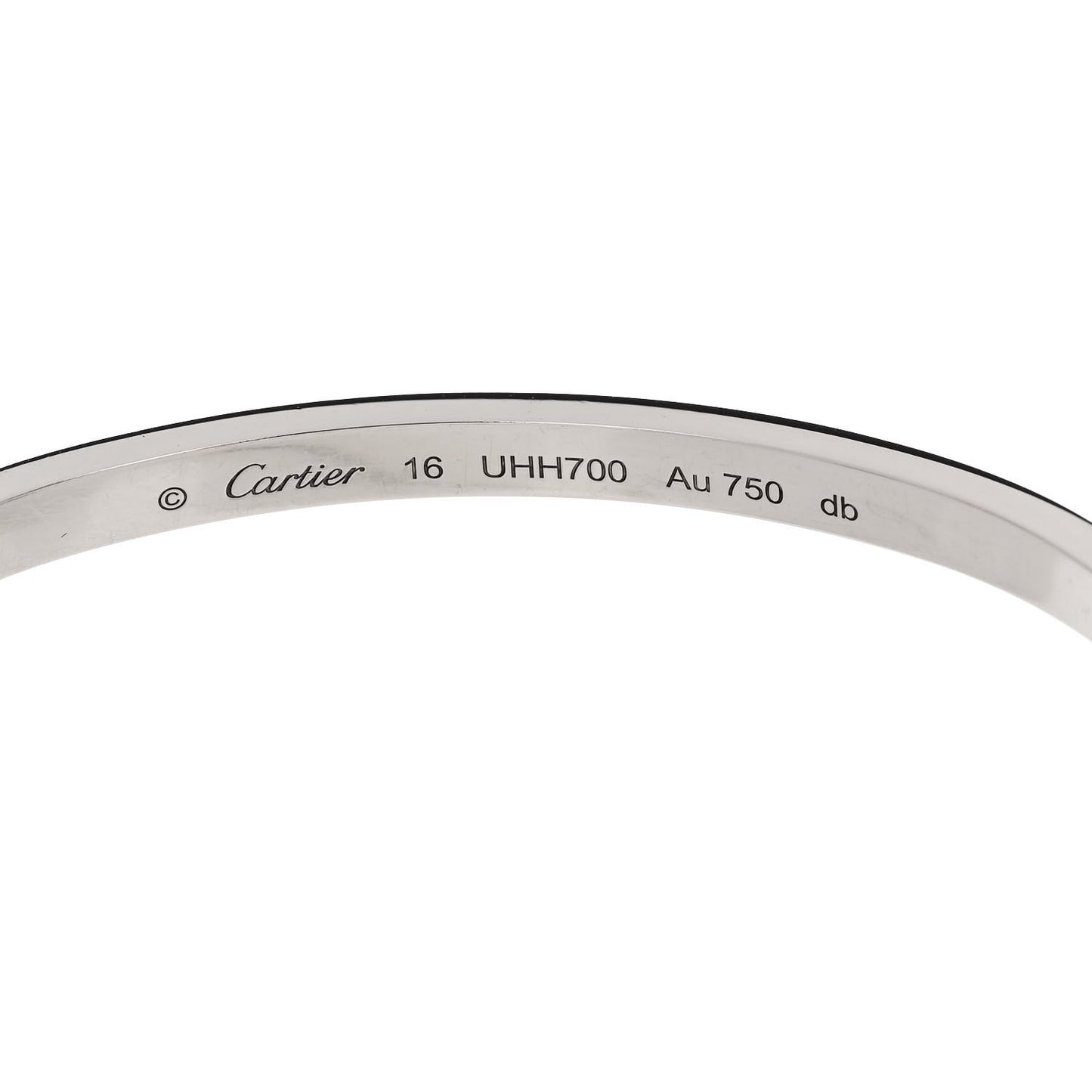 18K White Gold Small LOVE Bracelet 16