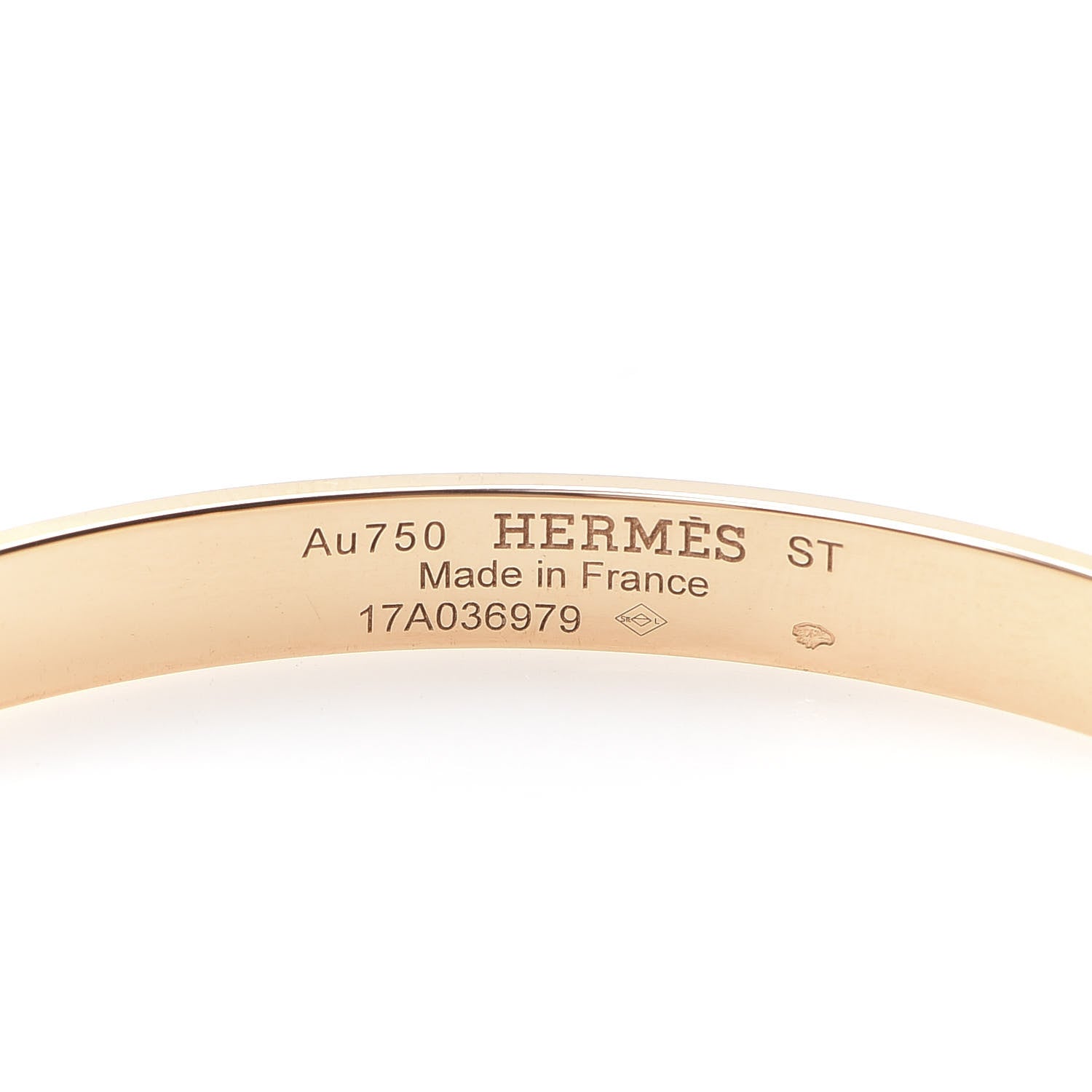 Hermes 18K Rose Gold PM Collier De Chien Bracelet ST 4 of 6